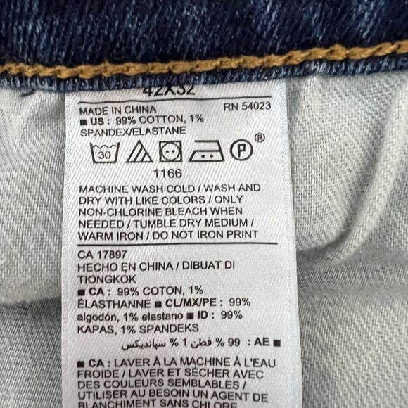 Old Navy Mens Jeans 42 x 32 Bootcut Blue Cotton Spandex Medium Wash - Picture 5 of 5